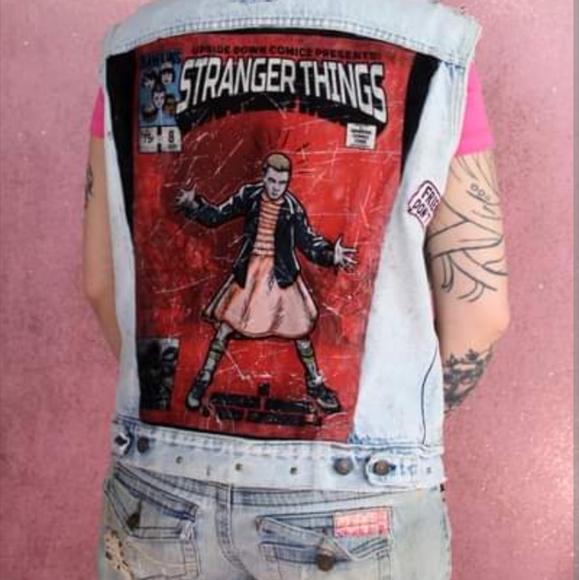 SOLD @MARKET! Vintage Levi's Stranger things red tag custom vest! Hollywood! - Picture 15 of 15